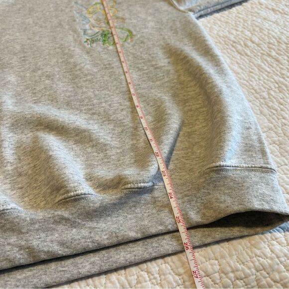 ✨ Gildan Gray Tinkerbell Embroidered Crewneck Sweatshirt Small - Picture 9 of 9